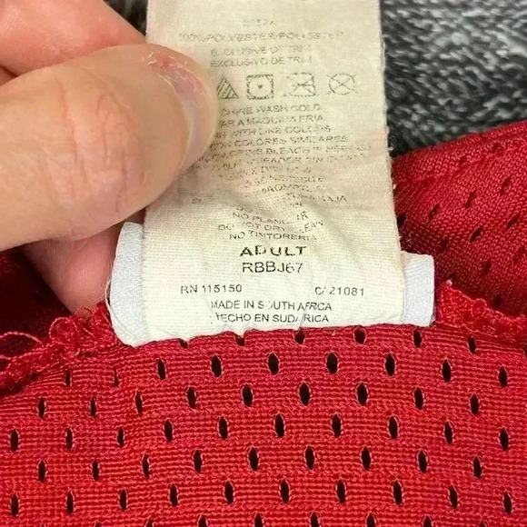 Vtg Rawlings Cyclones #12 USA AAU Baseball Sports Jersey Red Size S Adult - Picture 10 of 16